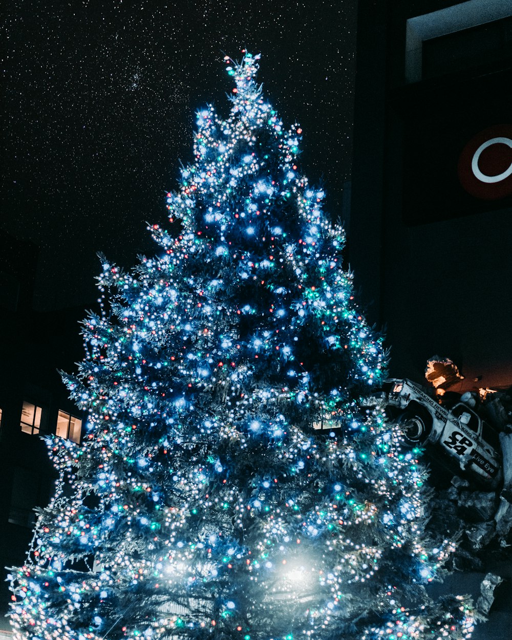 Christmas tree with lights