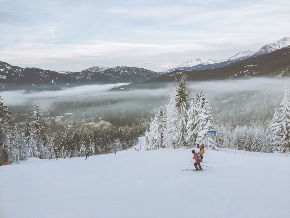 person ice skiing during daytime