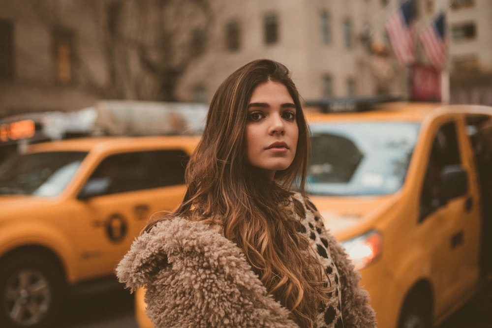 woman looking at camera