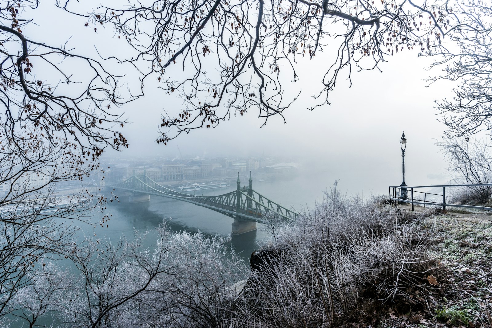 Nikon D800 + Nikon AF-S Nikkor 20mm F1.8G ED sample photo. Black bridge during foggy photography