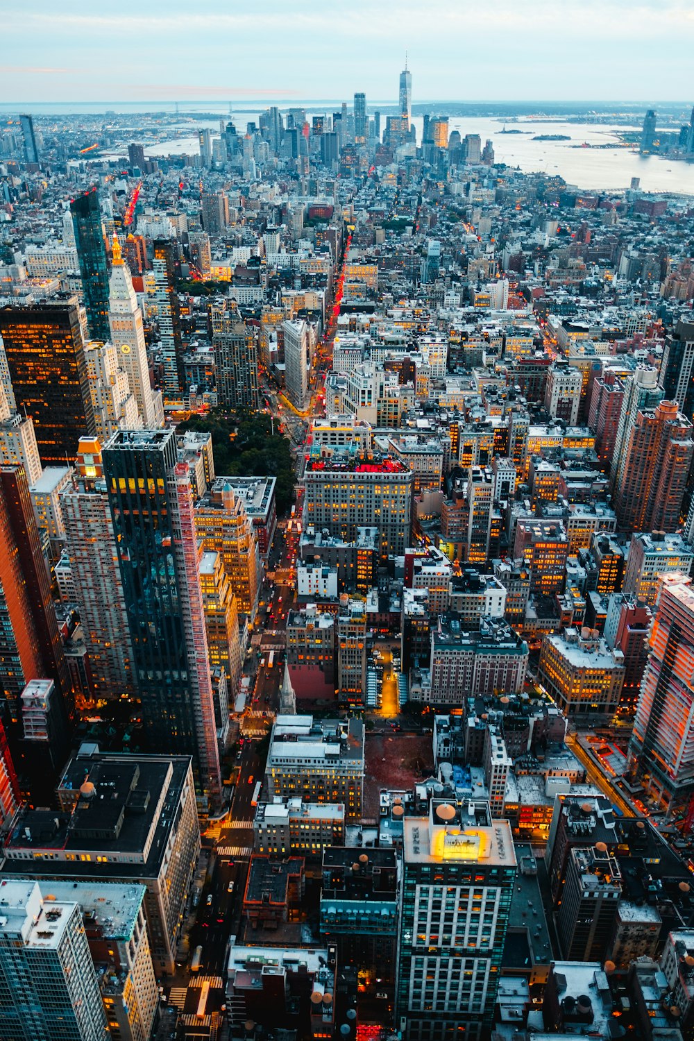 Vue à vol d’oiseau des bâtiments de la ville