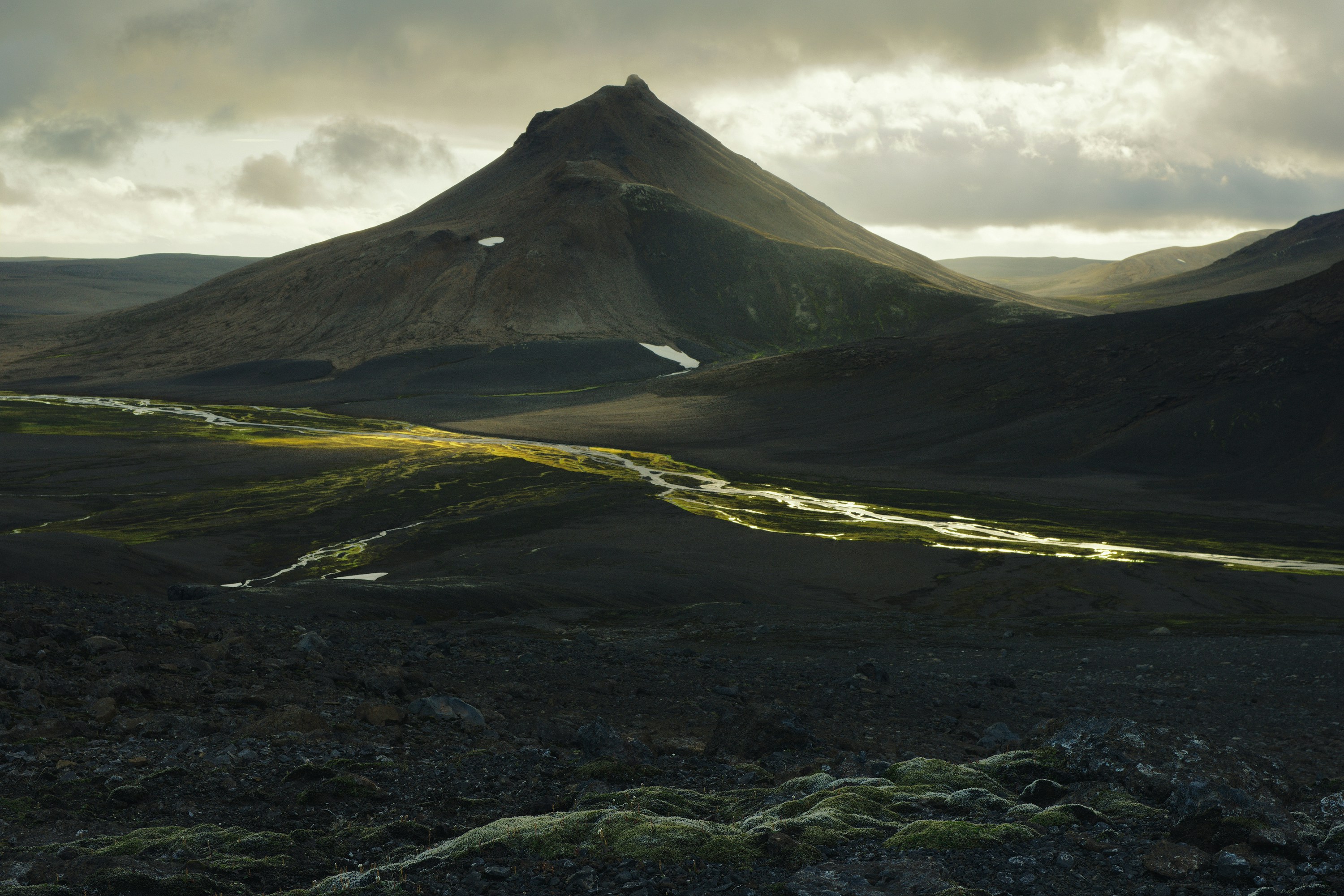 mountains and river photo