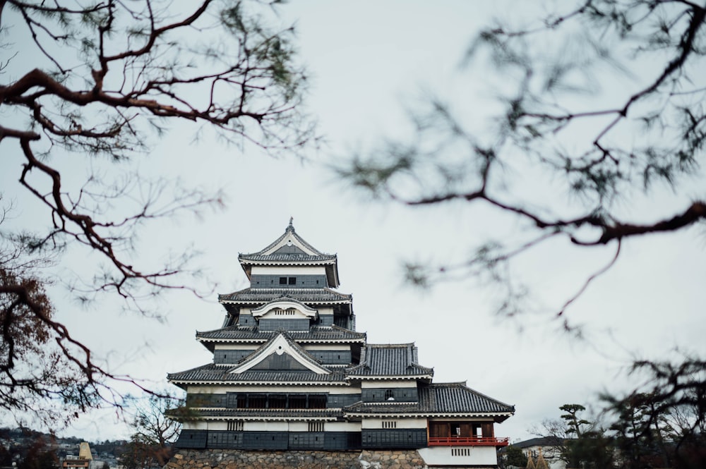 blue and white temple