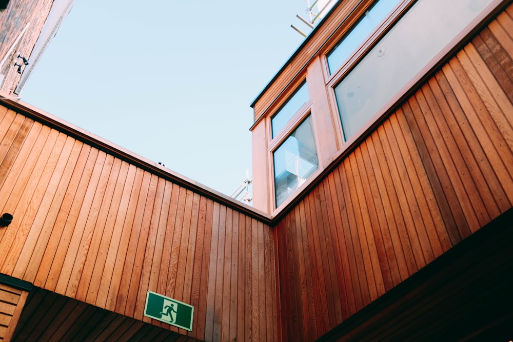 high-angle photography of brown wooden building