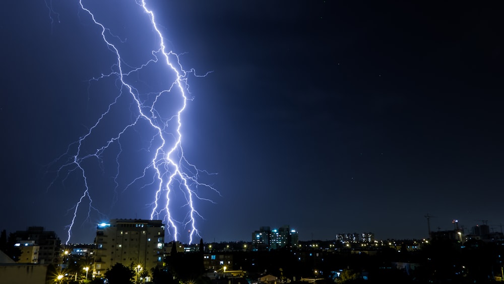 lightning through the city