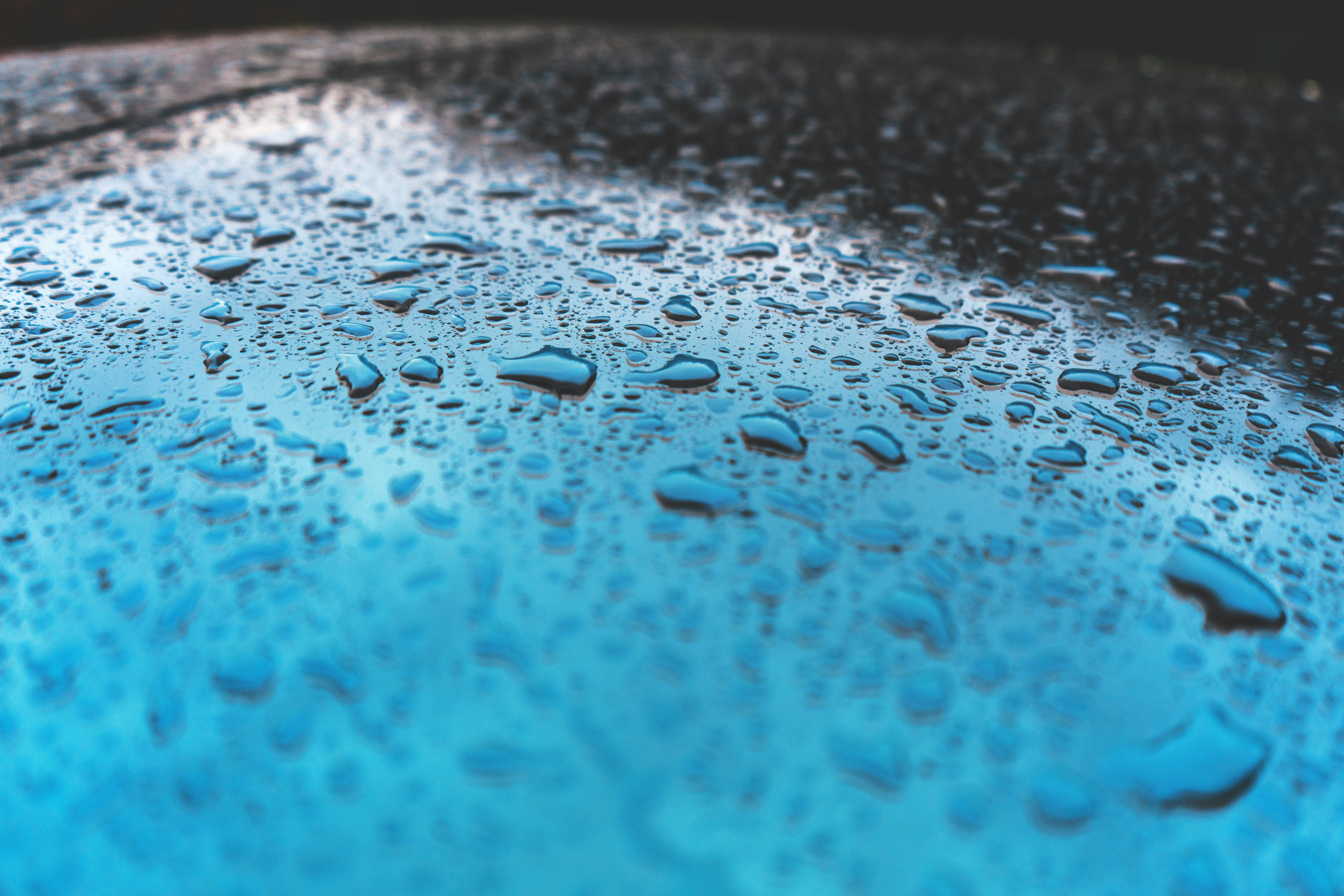 water droplets on floor