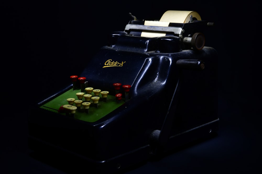 vintage black and green cash register