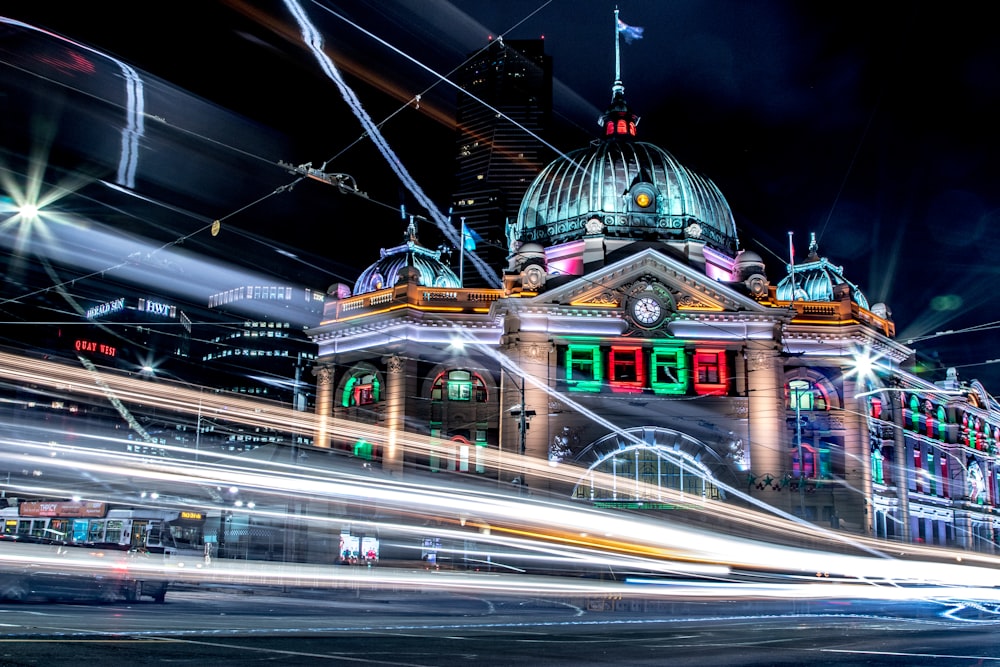 time-lapse photography of cars on road