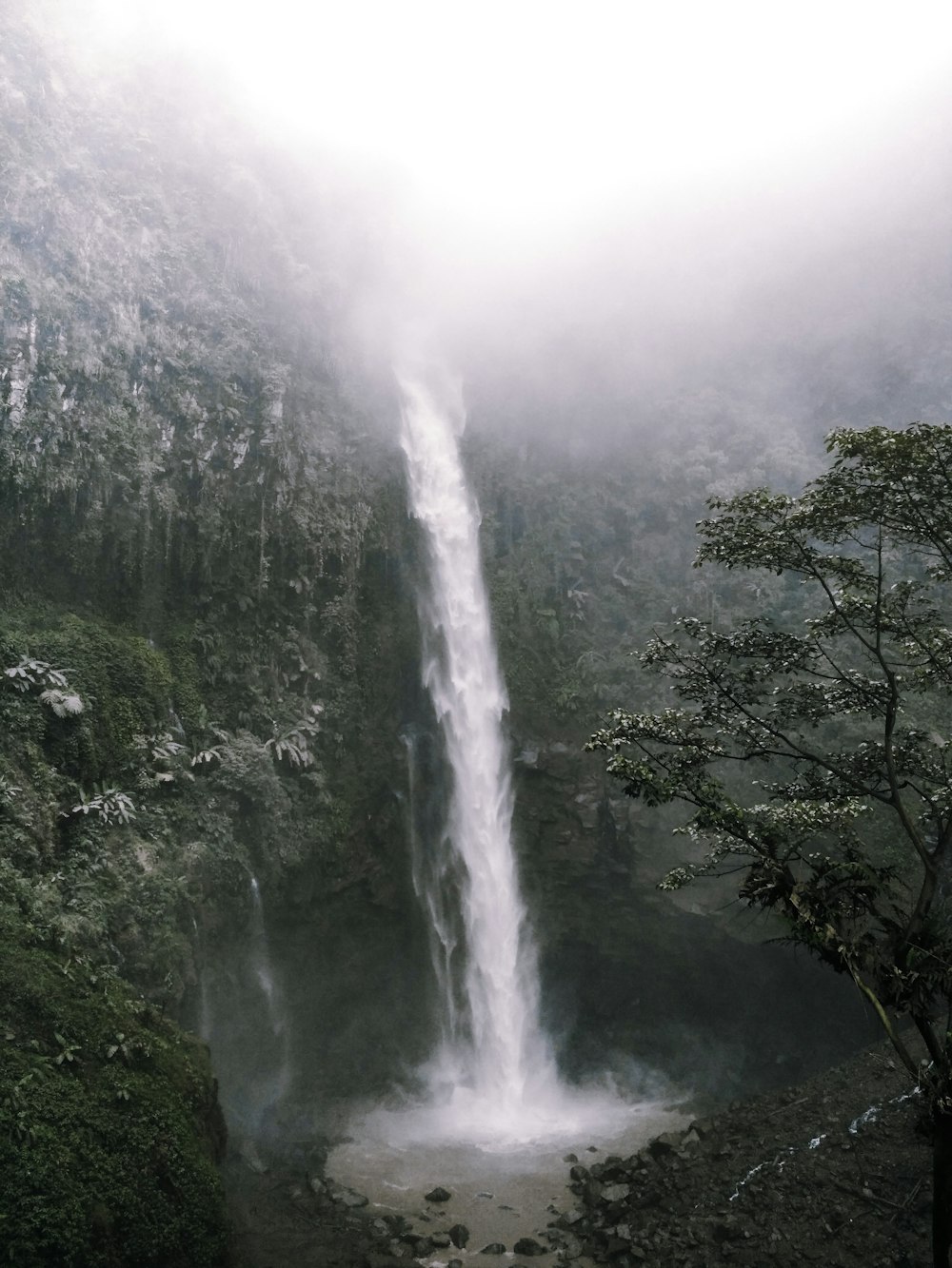 waterfall during daytime