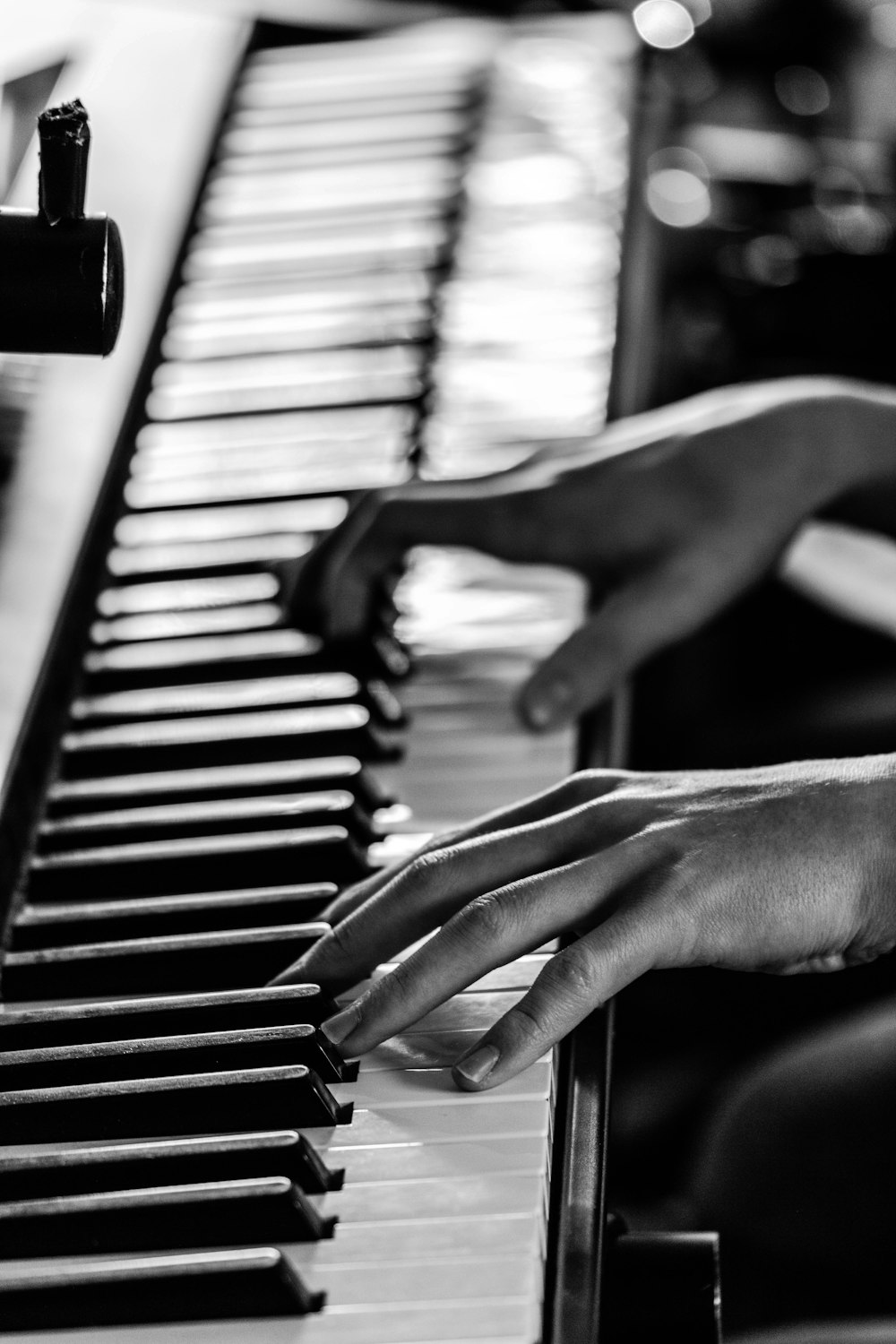 person playing piano