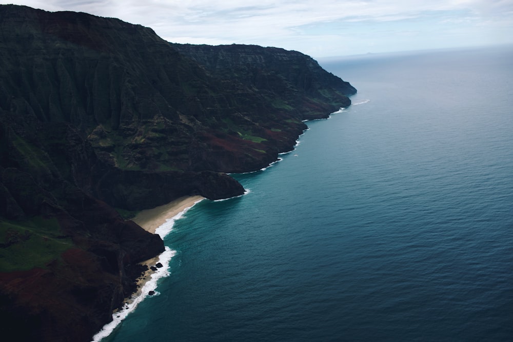 aerial photo of island