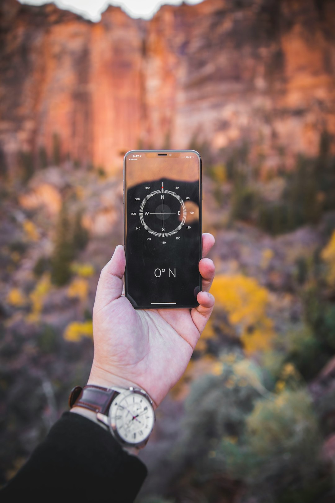 person taking photo of mountain