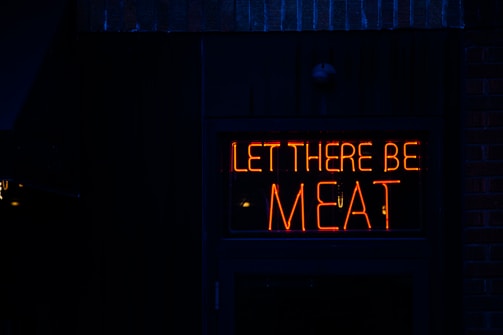 let there be meat neon light
