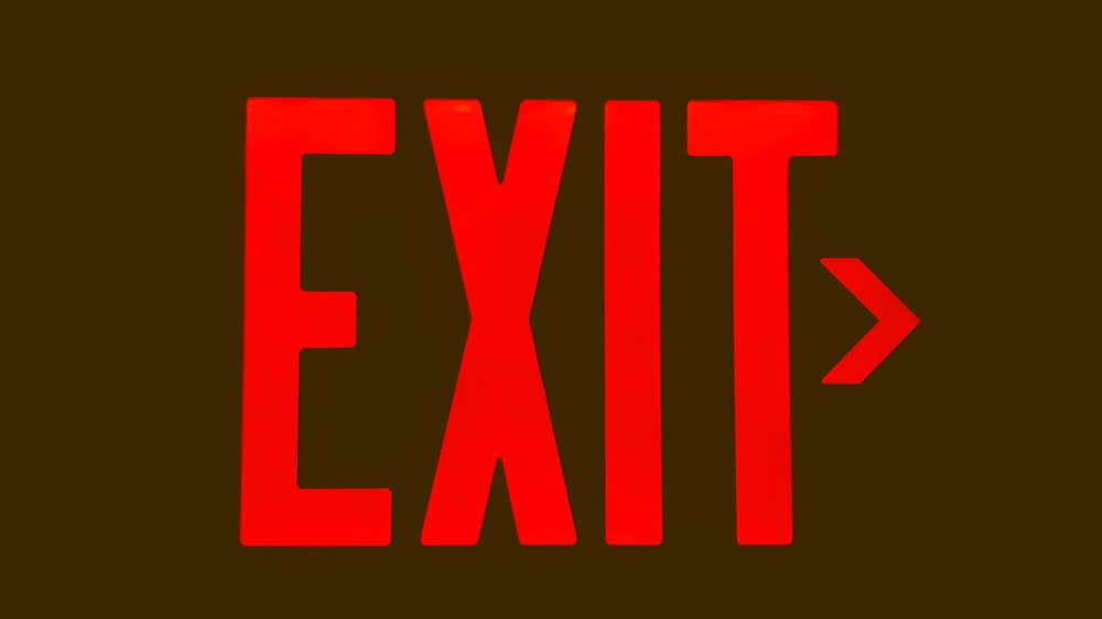 exit sign illustration