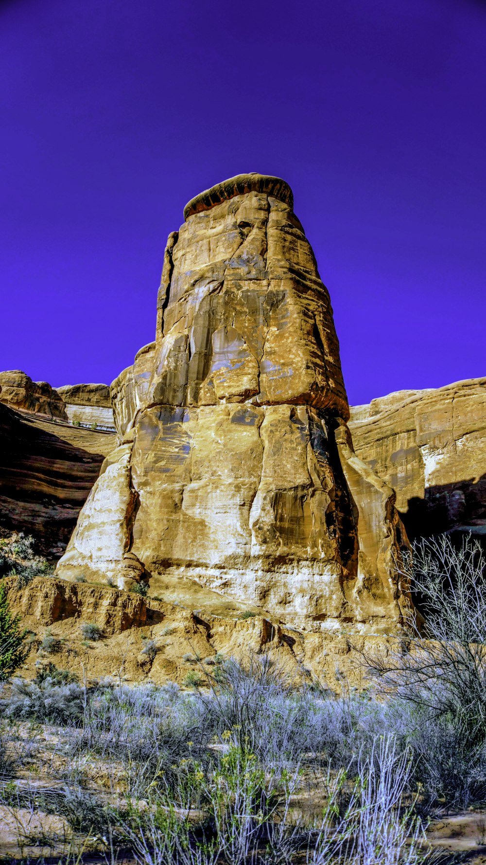 brown rock formation