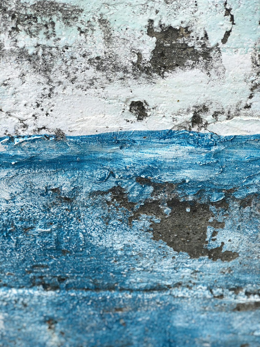 blau-weiße abstrakte Malerei