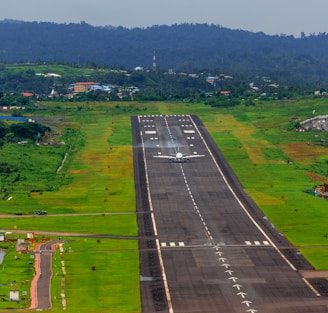 airliner on runway