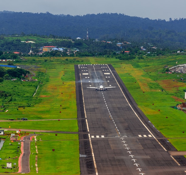 airliner on runway