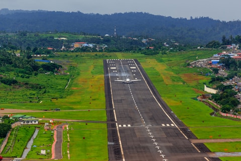 airliner on runway