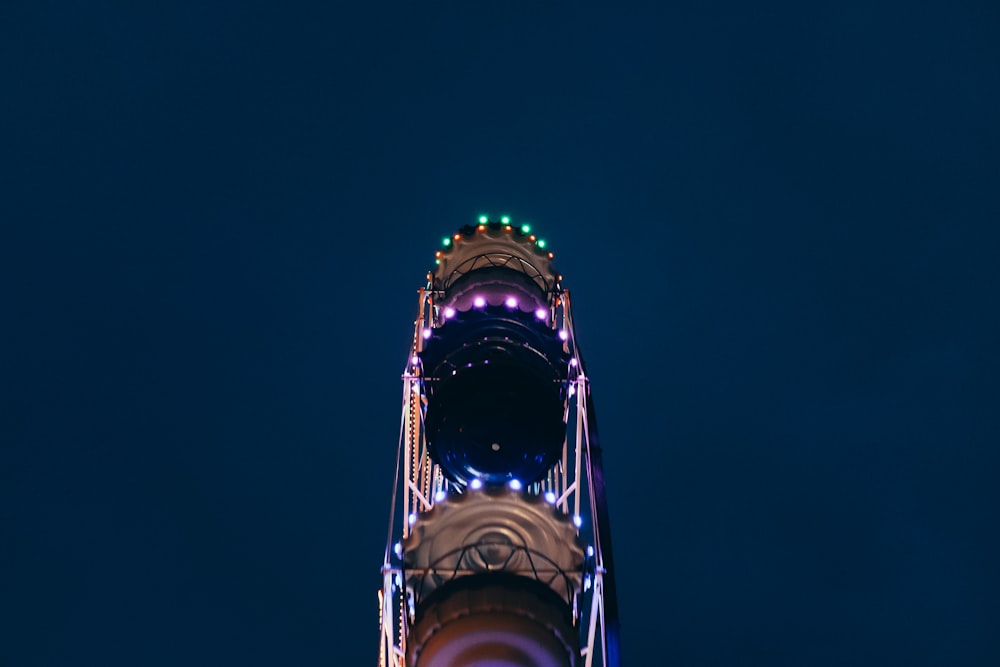lighted Ferris wheel top