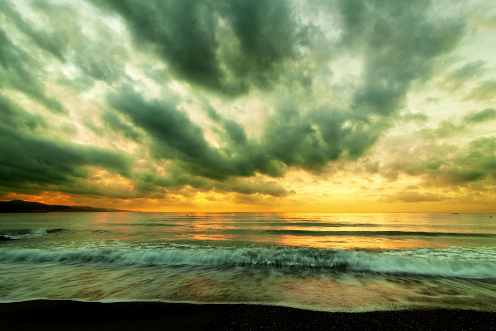 clouds over sea