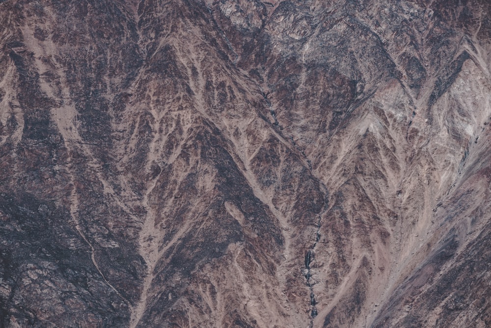 aerial photograph of mountain ranges