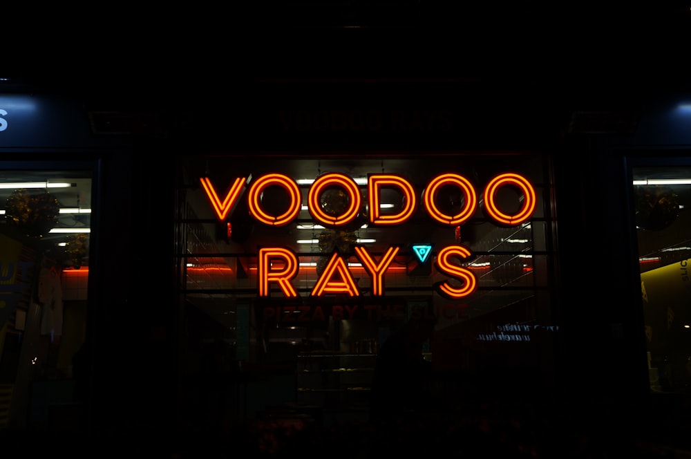 Voodoo Ray's neon signage