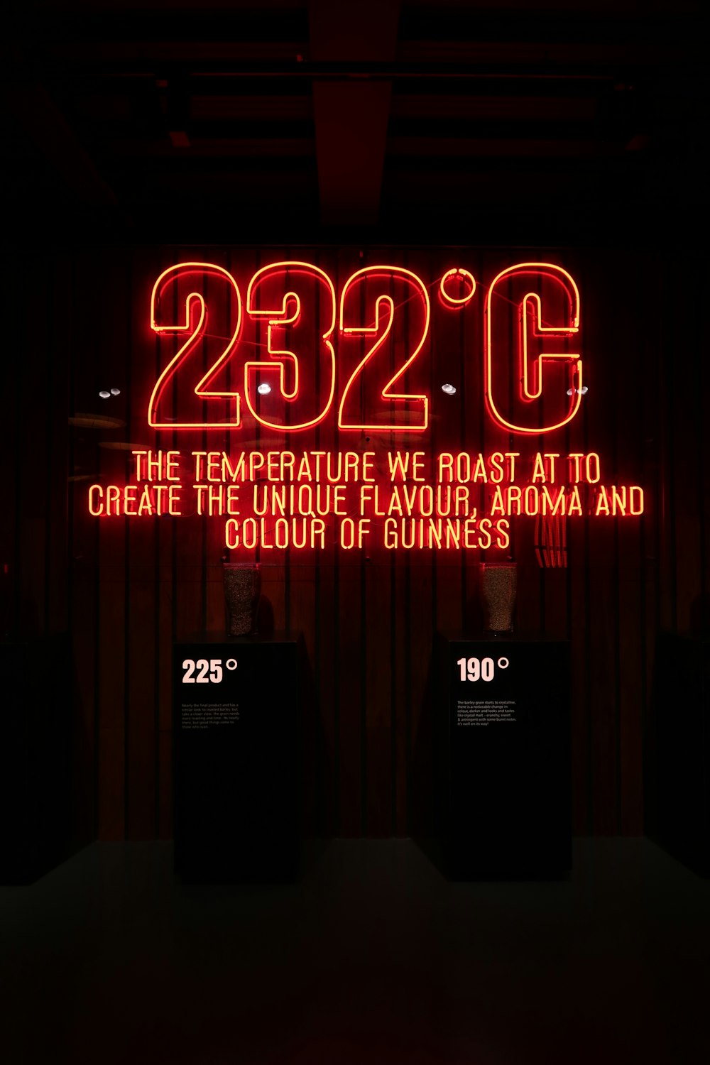 232 degrees Celsius neon signage