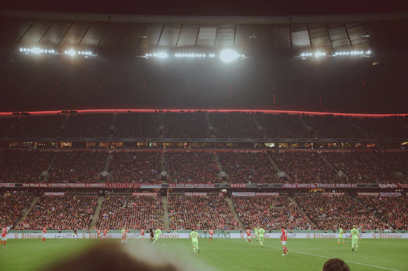 Football player standing on the pitch