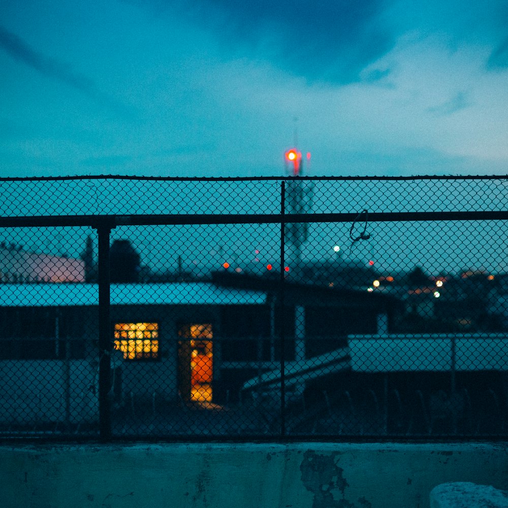 black metal fence