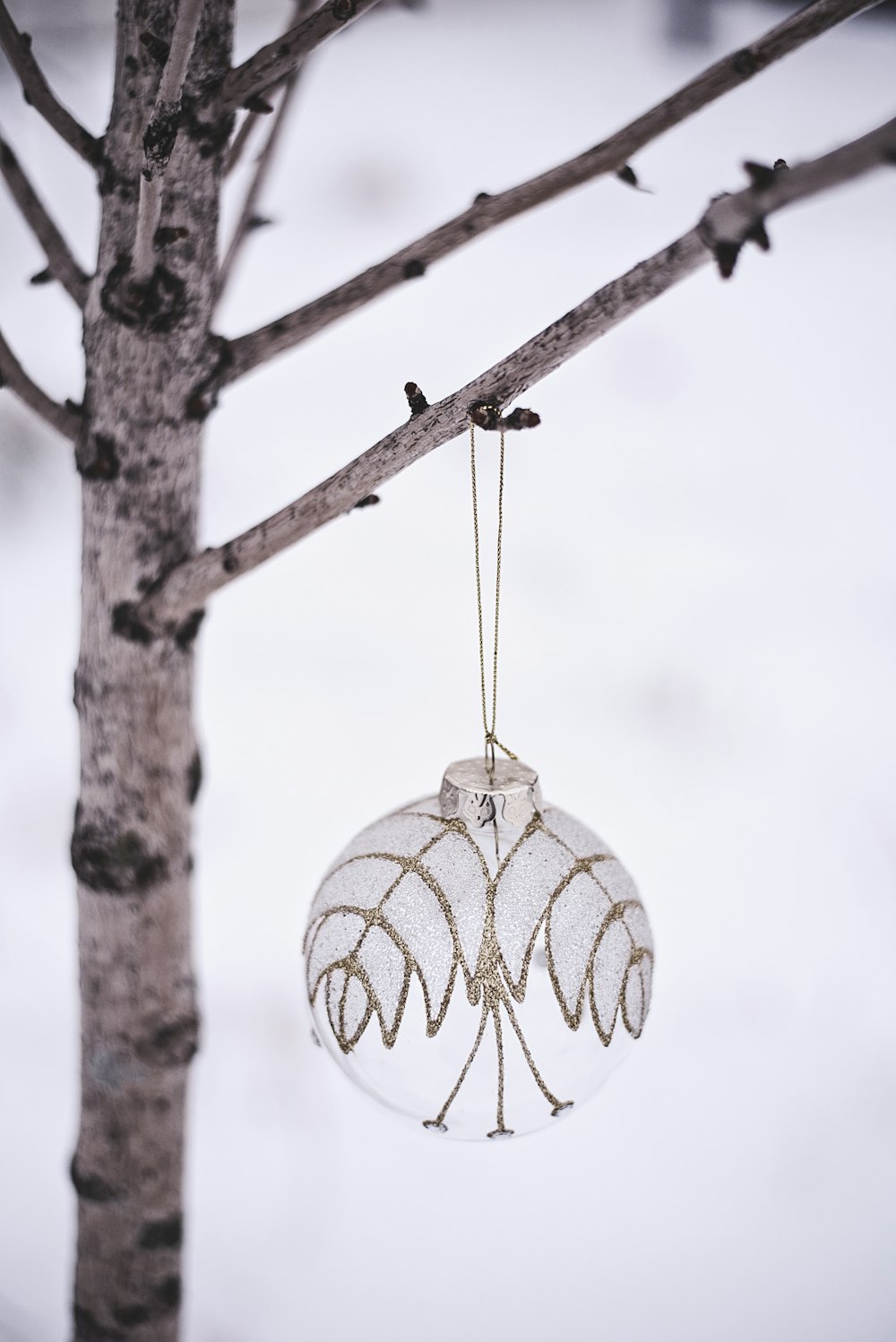 white Christmas bauble