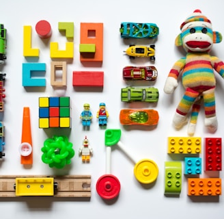 multicolored learning toys