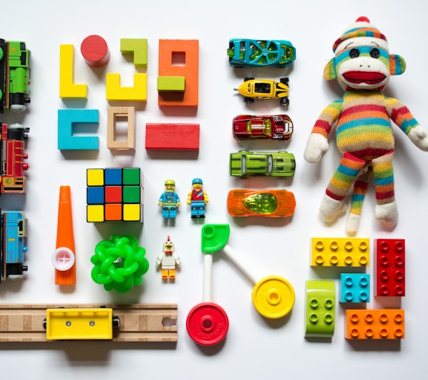 multicolored learning toys