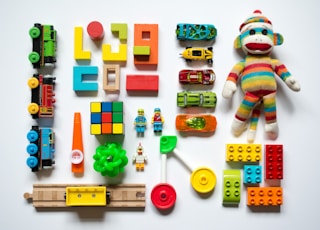 multicolored learning toys