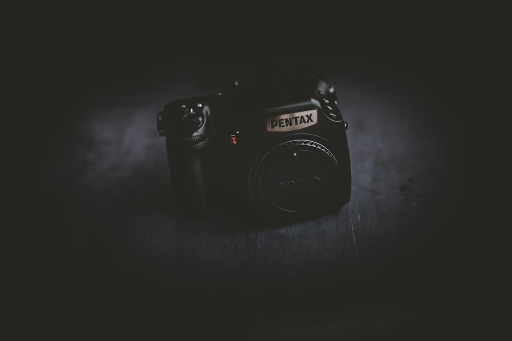 black Pentax camera