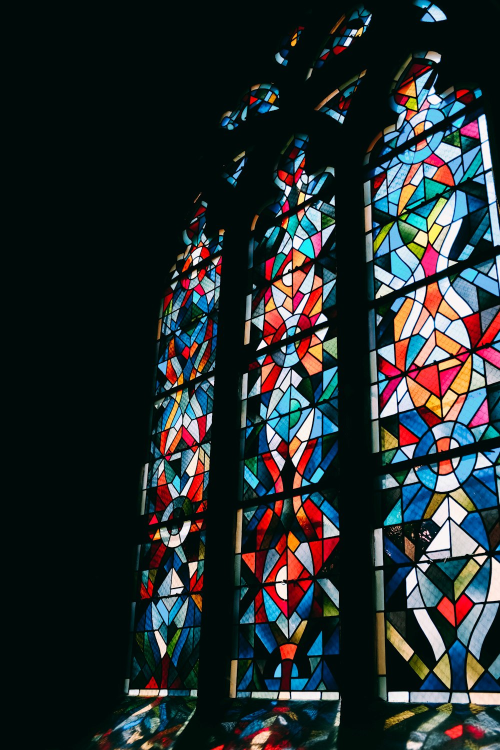 multicolored glass window