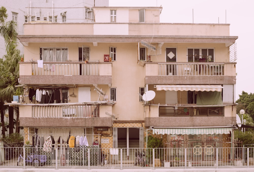 white 3-storey building