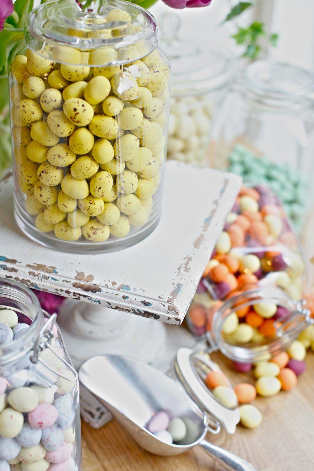 candies inside jar