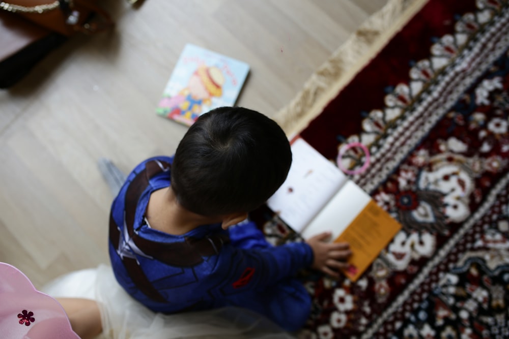 boy reading book