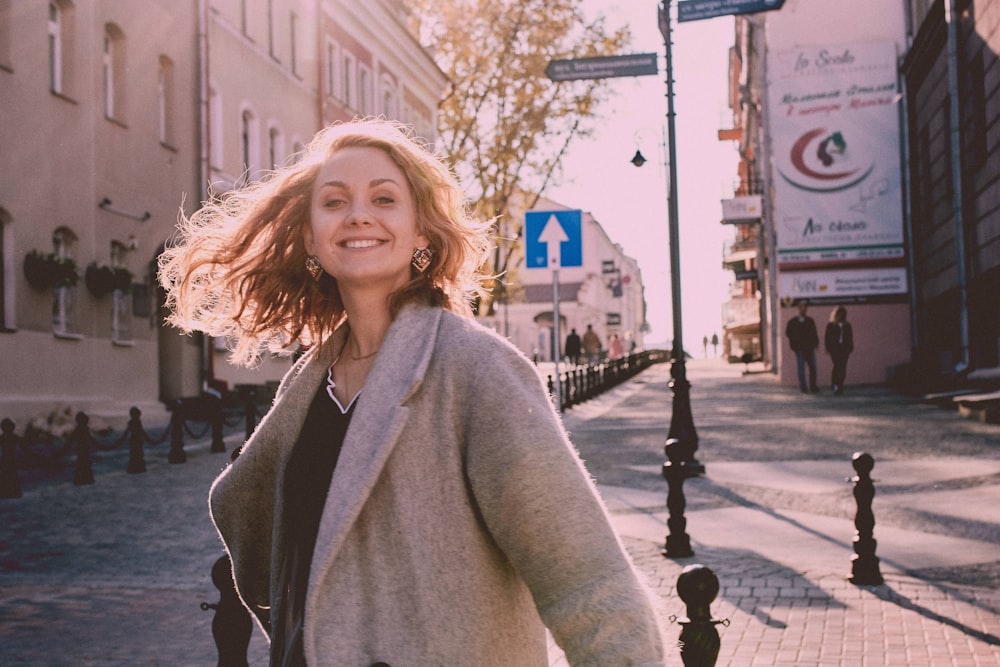 woman smiling