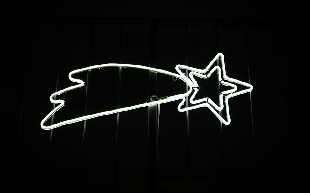 white star neon signage