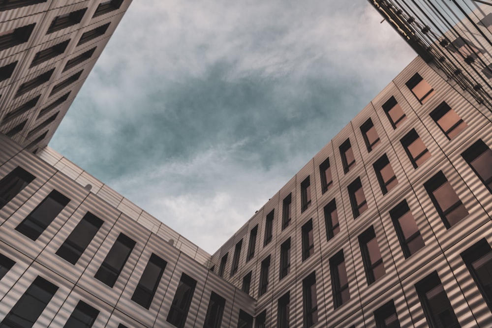 low-angle photography of high-rise building