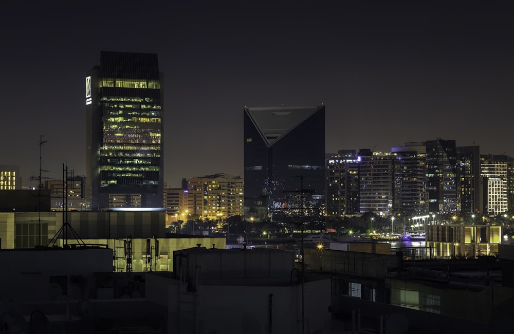 buildings during nighttime