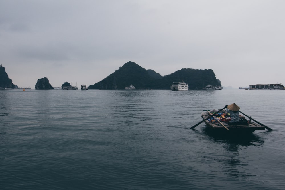 person on boat during daytime