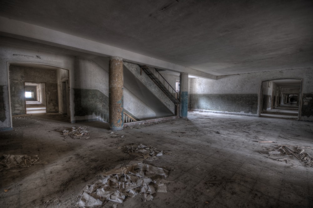 gray and white concrete building interior