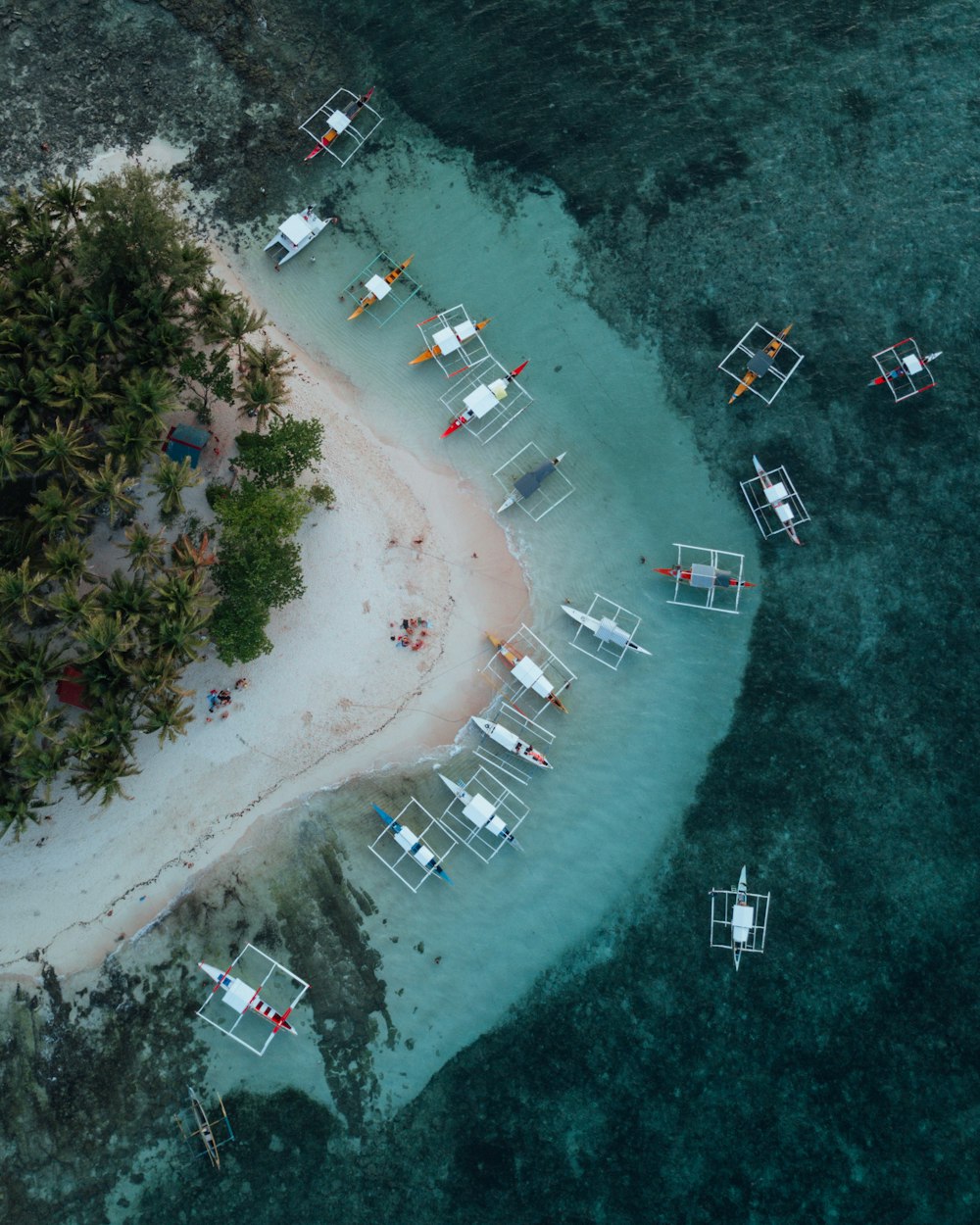 boat parked at the seashore