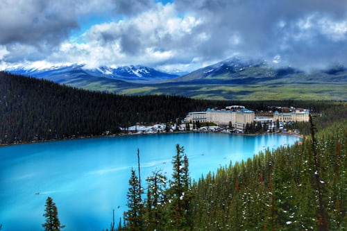 Skyview of Chateau Lake Louise