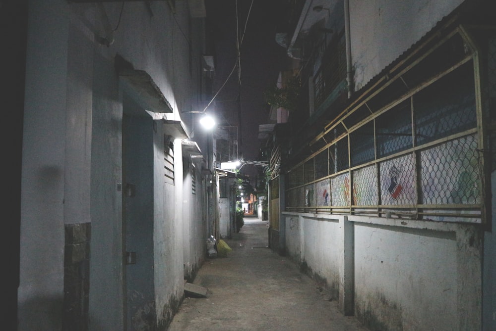 pathway surrounded by building