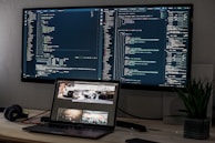 turned on laptop computer