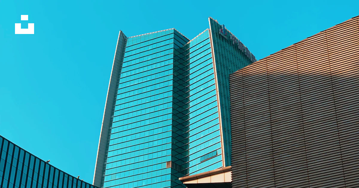 Blue high rise buildings photo – Free Tian chuang ke ji da sha Image on ...